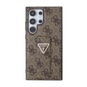 Guess Grip Stand 4G Triangle Strass Logo - Etui Samsung Galaxy S24 Ultra (brązowy)