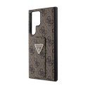 Guess Grip Stand 4G Triangle Strass Logo - Etui Samsung Galaxy S24 Ultra (brązowy)