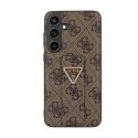 Guess Grip Stand 4G Triangle Strass Logo - Etui Samsung Galaxy S24 (brązowy)