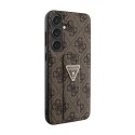 Guess Grip Stand 4G Triangle Strass Logo - Etui Samsung Galaxy S24 (brązowy)