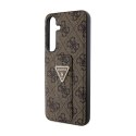 Guess Grip Stand 4G Triangle Strass Logo - Etui Samsung Galaxy S24 (brązowy)