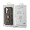 Guess Grip Stand 4G Triangle Strass Logo - Etui Samsung Galaxy S24 (brązowy)