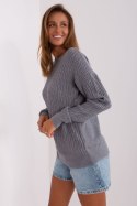 Sweter Damski Model AT-SW-2338.14P Dark Grey - AT AT