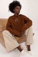 Sweter Damski Model BA-SW-0617.04 Brown - Badu Badu