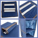 BLUE niebieski wiszący organizer do szafy 5 przegród 30X30X120cm Kamai Ordinett