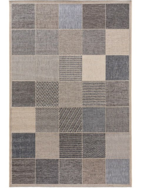 Dywan RIVER 5 kolor niebieski geometryczny styl boho 100x150 Benuta - RUG/BENUT/RIVER/5/BLUE/100x150