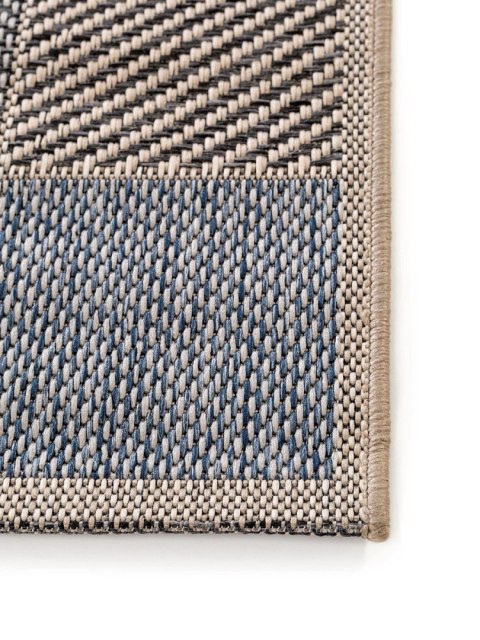 Dywan RIVER 5 kolor niebieski geometryczny styl boho 100x150 Benuta - RUG/BENUT/RIVER/5/BLUE/100x150