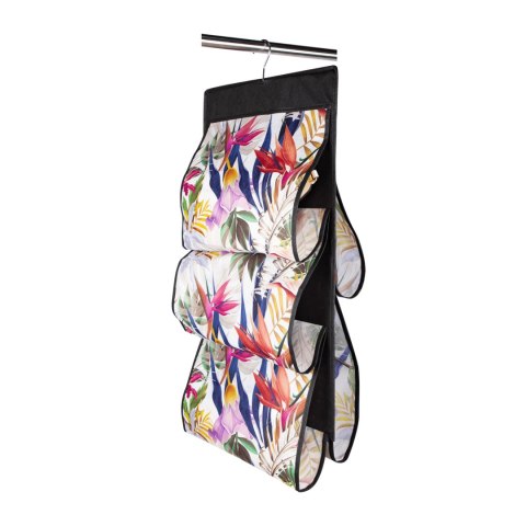 FLORAL w kwiaty wiszący organizer do szafy 5 przegród na torebki, paski 72x42cm Kamai Ordinett