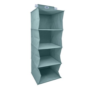 MINT zielony Wiszący organizer do szafy 4 przegrody 30x30x80cm Kamai Ordinett