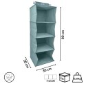 MINT zielony Wiszący organizer do szafy 4 przegrody 30x30x80cm Kamai Ordinett