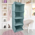 MINT zielony Wiszący organizer do szafy 4 przegrody 30x30x80cm Kamai Ordinett