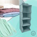 MINT zielony Wiszący organizer do szafy 4 przegrody 30x30x80cm Kamai Ordinett