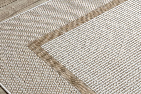 Dywan VINEA FRAME kolor kremowy 80x150 Hakano - RUG/LU/VINEA/FRAME/CREAM+BEIGE/80x150