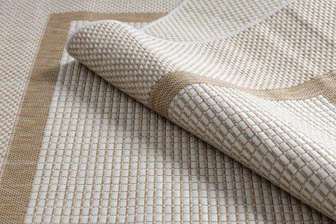 Dywan VINEA FRAME kolor kremowy 80x150 Hakano - RUG/LU/VINEA/FRAME/CREAM+BEIGE/80x150