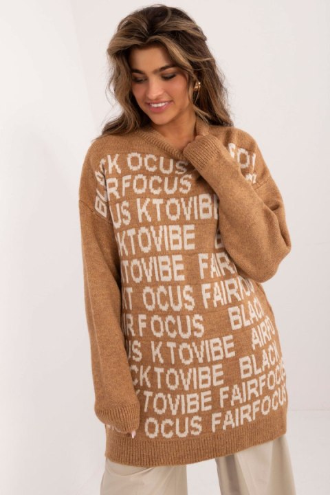 Sweter Damski Model BA-SW-0546.07 Camel - Badu Badu