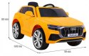 Audi Q8 Lift na akumulator dla dzieci Żółty + Pilot + EVA + Wolny Start + MP3 USB + LED