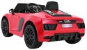 Audi R8 Spyder na akumulator Czerwony + Pilot + EVA + Wolny Start + Radio MP3 + LED