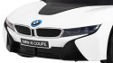 BMW I8 Lift Auto na akumulator Biały + Pilot + Wolny Start + 3-pkt pasy + MP3 USB + LED