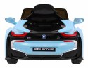 BMW I8 Lift Auto na akumulator Niebieski + Pilot + Wolny Start + 3-pkt pasy + MP3 USB + LED