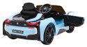 BMW I8 Lift Auto na akumulator Niebieski + Pilot + Wolny Start + 3-pkt pasy + MP3 USB + LED