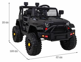 Autko Jeep Dark Night na akumulator dla dzieci Czarny + Wolny Start + EVA + Audio LED