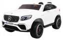 Auto Mercedes GLC 63S dla dzieci Biały + Napęd 4x4 + MP4 + LED + Ekoskóra + Wolny Start + EVA