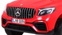 Auto Mercedes GLC 63S dla dzieci Czerwony + Napęd 4x4 + MP4 + LED + Ekoskóra + Wolny Start + EVA