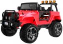 Auto terenowe typu jeep Monster 4x4 dla dzieci Czerwony + Pilot + Regulacja siedzenia + MP3 LED + Bagażnik + Plecak