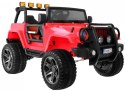 Auto terenowe typu jeep Monster 4x4 dla dzieci Czerwony + Pilot + Regulacja siedzenia + MP3 LED + Bagażnik + Plecak