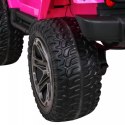 Auto terenowe typu jeep Monster 4x4 dla dzieci Różowy + Pilot + Regulacja siedzenia + Wolny Start + MP3 LED + Bagażnik + Plecak