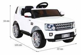 Land Rover Discovery Autko elektryczne dla dzieci Biały + Pilot + Koła EVA + Wolny Start + Radio MP3