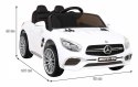 Mercedes Benz AMG SL65 S elektryczny dla dzieci Biały + Pilot + Audio LED + Ekoskóra + EVA + Wolny Start