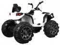 Quad ATV na akumulator dla dzieci Biały + Koła EVA + Radio MP3 + LED + Wolny Start