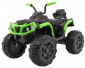 Quad ATV na akumulator dla dzieci Czarno-zielony + Koła EVA + Radio MP3 + LED + Wolny Start