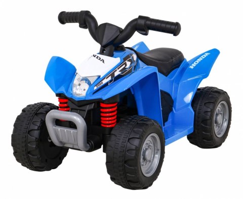 Quad Honda 250X TRX na akumulator Niebieski + Klakson + LED + Ekoskóra