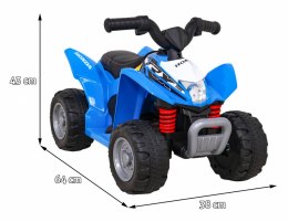 Quad Honda 250X TRX na akumulator Niebieski + Klakson + LED + Ekoskóra