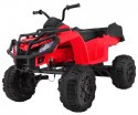 Quad XL ATV na akumulator dla dzieci Czerwony + Napęd 4x4 + Bagażnik + Wolny Start + EVA + Audio LED