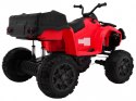 Quad XL ATV na akumulator dla dzieci Czerwony + Napęd 4x4 + Bagażnik + Wolny Start + EVA + Audio LED