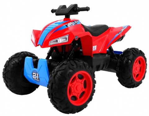 Quad na akumulator Sport Run dla dzieci Czerwony + Napęd 4x4 + LED + Radio MP3