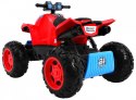 Quad na akumulator Sport Run dla dzieci Czerwony + Napęd 4x4 + LED + Radio MP3