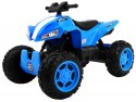 Quad na akumulator Sport Run dla dzieci Niebieski + Napęd 4x4 + LED + Radio MP3