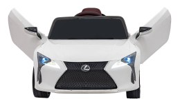 Lexus LC500 na akumulator dla dzieci Biały + Pilot + Wolny Start + EVA + Audio LED