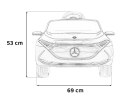 Mercedes Benz AMG EQA dla dzieci Biały + Pilot + 5-punktowe pasy + EVA + Wyświetlacz MP3 + LED