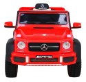 Mercedes G63 AMG Autko na akumulator Czerwony + Pilot + 6 kół EVA + Wolny Start + MP3 LED