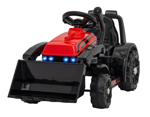 Traktor Spychacz G320 dla najmłodszych dzieci Czerwony + Ruchoma łyżka + Melodie + Klakson + Światła LED