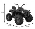 Quad ATV na akumulator dla dzieci Czarny + Koła EVA + Radio MP3 + LED + Wolny Start