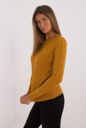 Sweter Damski Model AT-SW-2338-2.00 Dark Yellow - AT AT