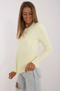 Sweter Damski Model AT-SW-2338-2.00 Light Yellow - AT AT