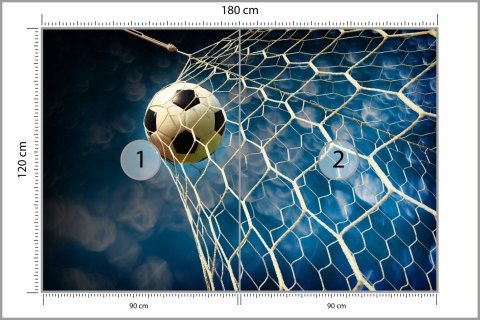 Fototapeta 3D Sport, Piłka Nożna Vinyl Gładki 180x120 FT-1772-VG180-120