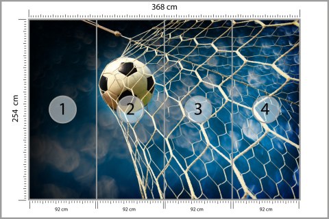 Fototapeta 3D Sport, Piłka Nożna Vinyl Strukturalny 368x254 FT-1772-VS8